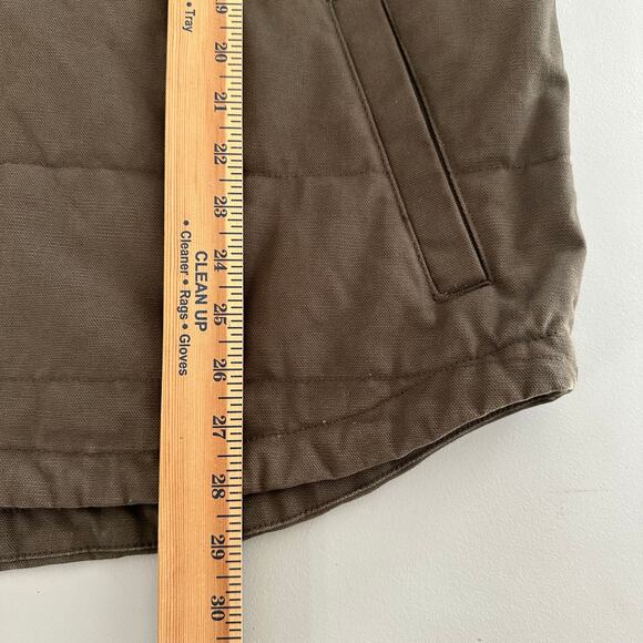 Wrangler Workwear Hooded Canvas Vest XL (46-48) Insulated Quilted Duck Flawed - Picture 8 of 8